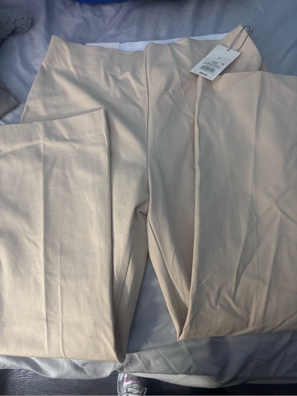 Women’s High-Waist Wide-Leg Pants in Light Beige